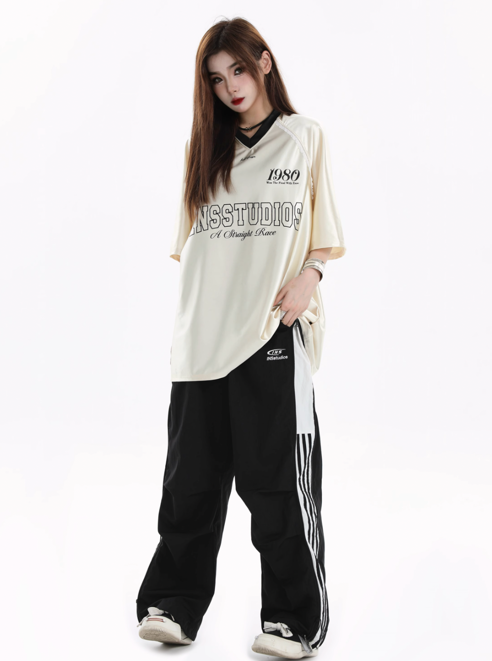 INSstudios Lace Letters Logo Soccer Jersey