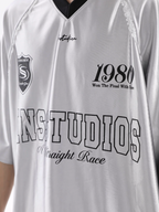 INSstudios Lace Letters Logo Soccer Jersey