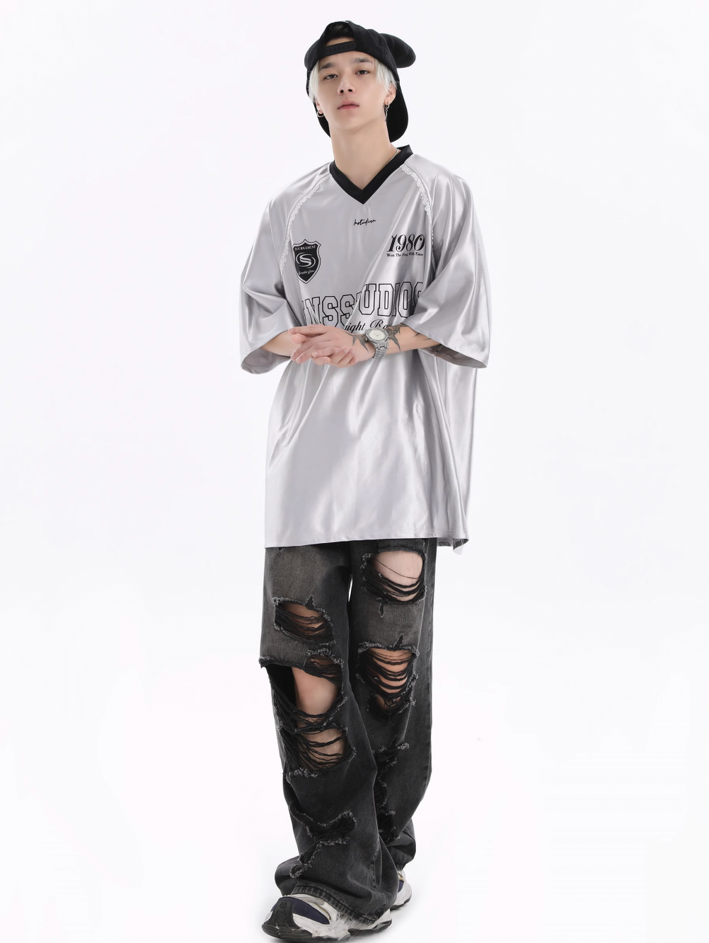 INSstudios Lace Letters Logo Soccer Jersey