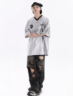 INSstudios Lace Letters Logo Soccer Jersey