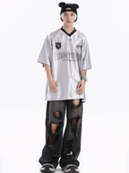 INSstudios Lace Letters Logo Soccer Jersey