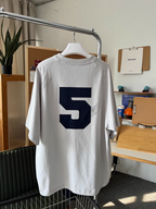 Aurocean Dirty Dye Aged Vintage Patch Embroidered Soccer Jersey Tee