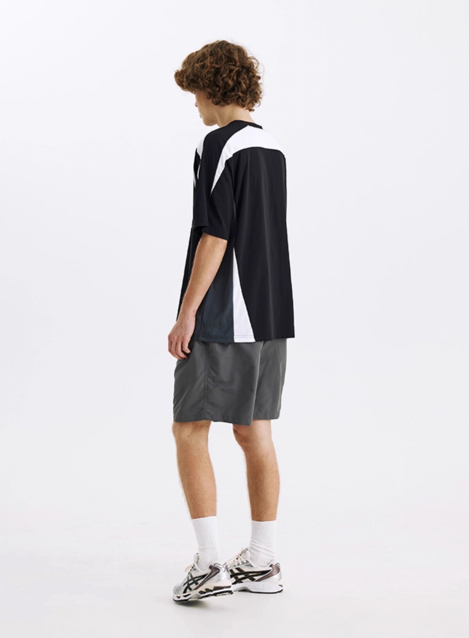 TBALLER Mesh Patchwork Color Blocking Soccer Jersey