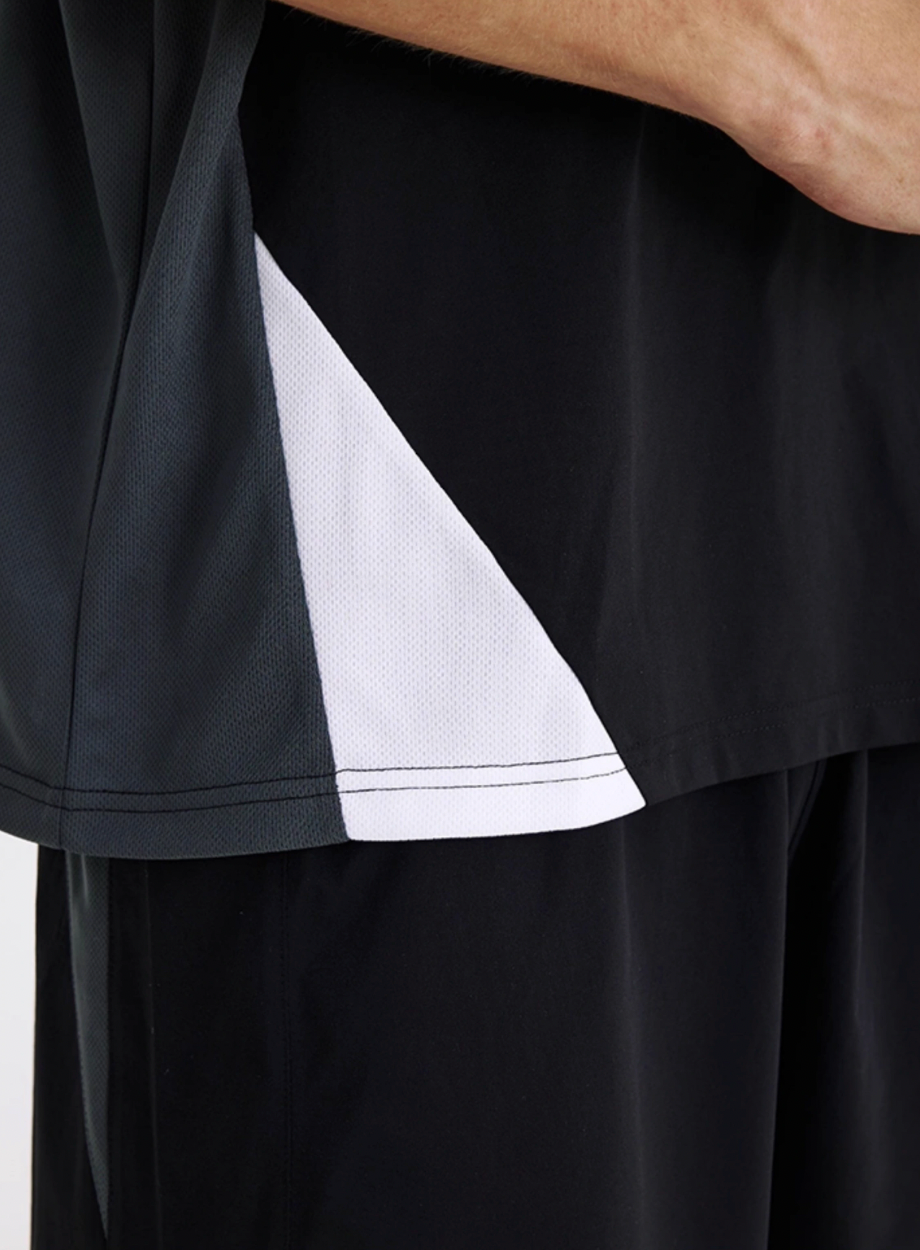 TBALLER Mesh Patchwork Color Blocking Soccer Jersey