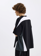 TBALLER Mesh Patchwork Color Blocking Soccer Jersey