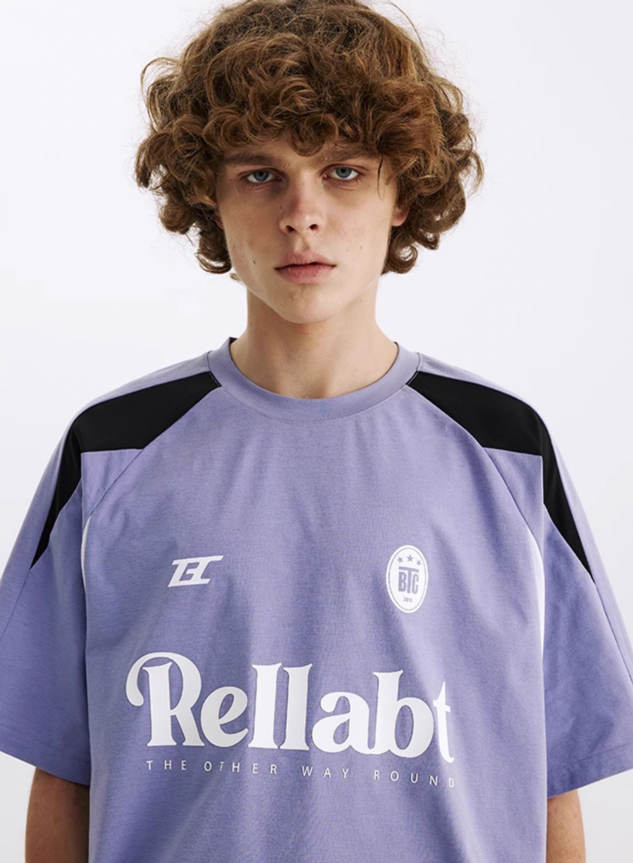 TBALLER Mesh Patchwork Color Blocking Soccer Jersey
