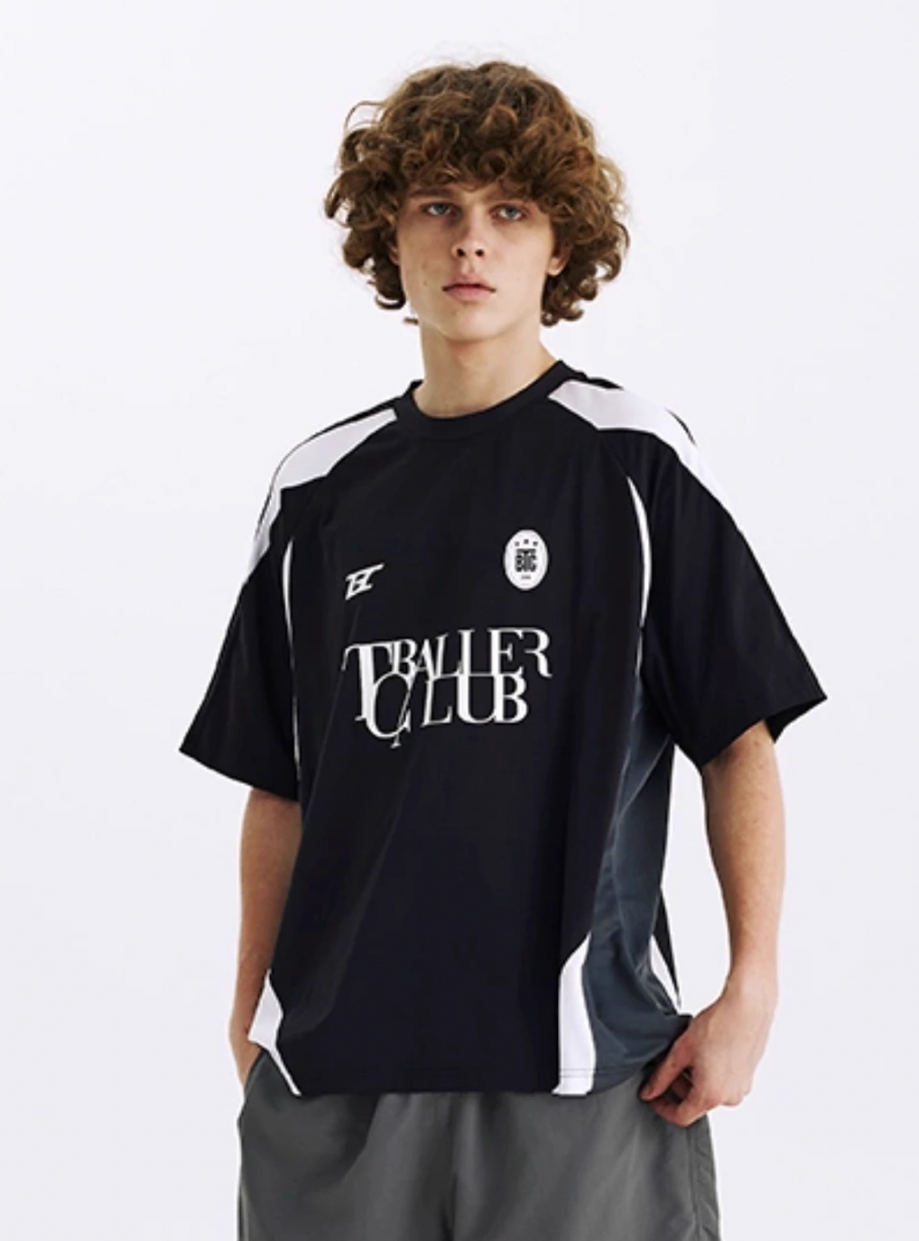 TBALLER Mesh Patchwork Color Blocking Soccer Jersey