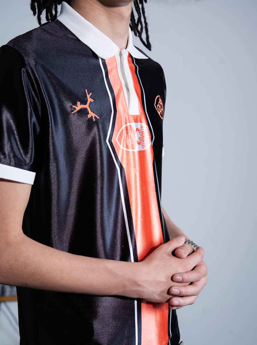 TGFCLUB Color Clashing Sports Fabric Soccer Jersey Polo