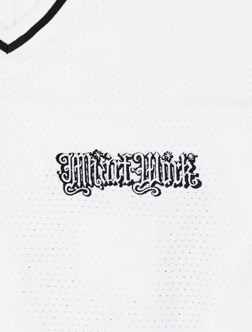 MHARF 87 Logo Vintage Mesh Sports Hockey Jersey
