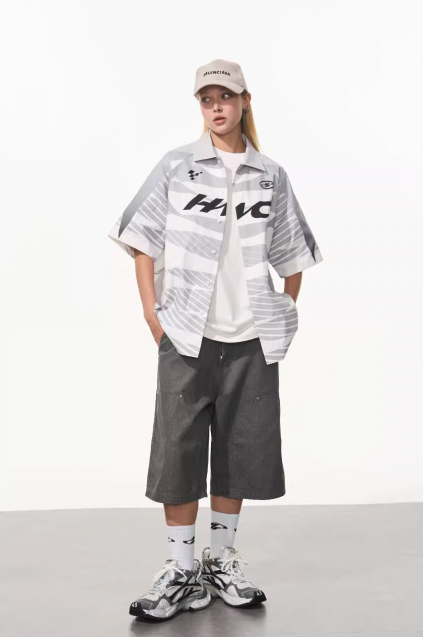 Harsh and Cruel Colorblock Digital Sports Print Shirt