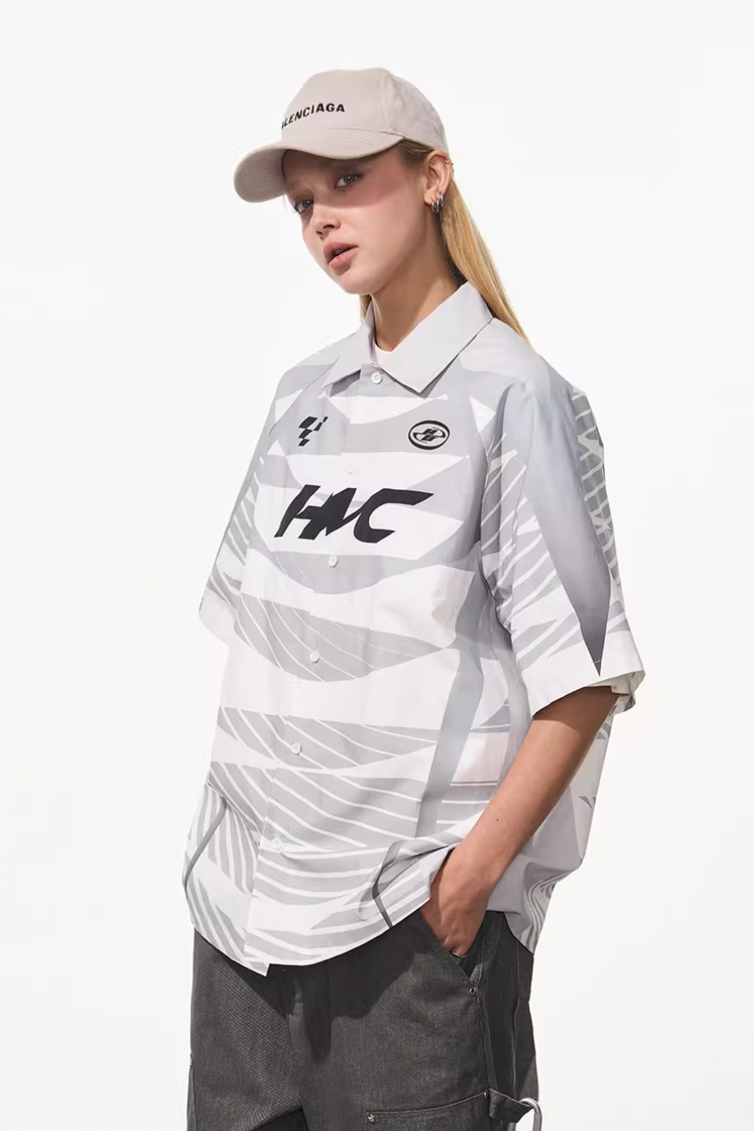 Harsh and Cruel Colorblock Digital Sports Print Shirt