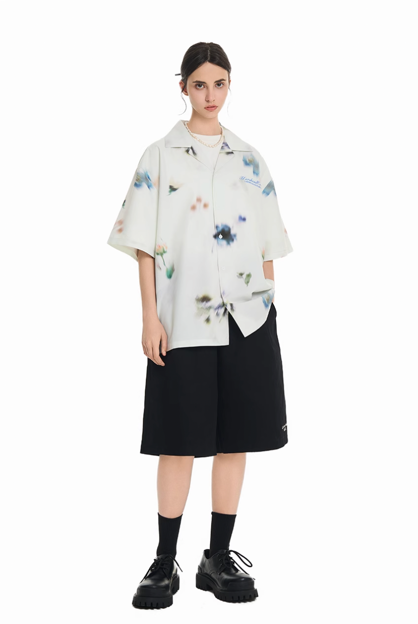 Harsh and Cruel Floral Oil Painting Cuban Shirt