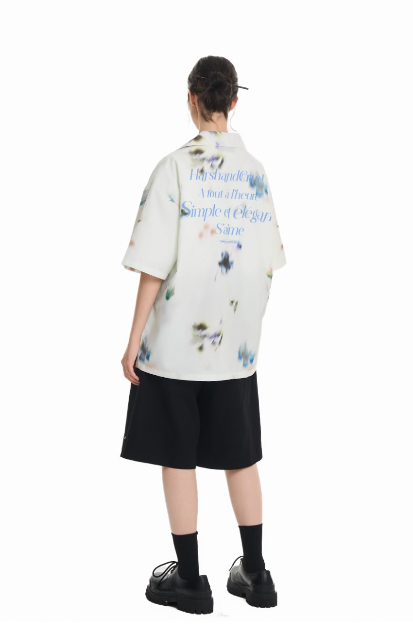 Harsh and Cruel Floral Oil Painting Cuban Shirt