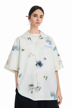 Harsh and Cruel Floral Oil Painting Cuban Shirt