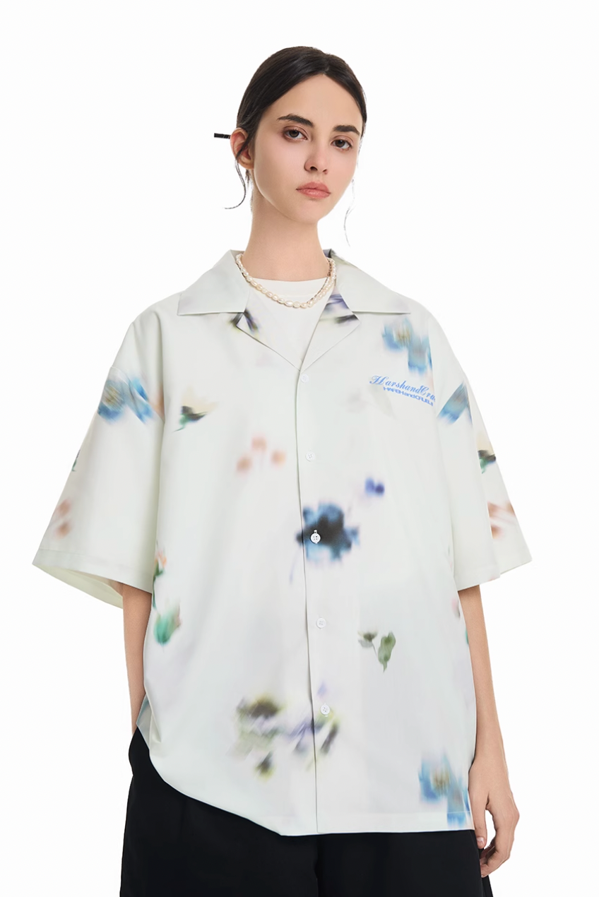 Harsh and Cruel Floral Oil Painting Cuban Shirt