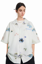 Harsh and Cruel Floral Oil Painting Cuban Shirt