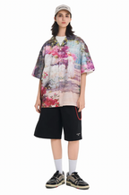 Harsh and Cruel Oil Painting Garden Cuban Shirt