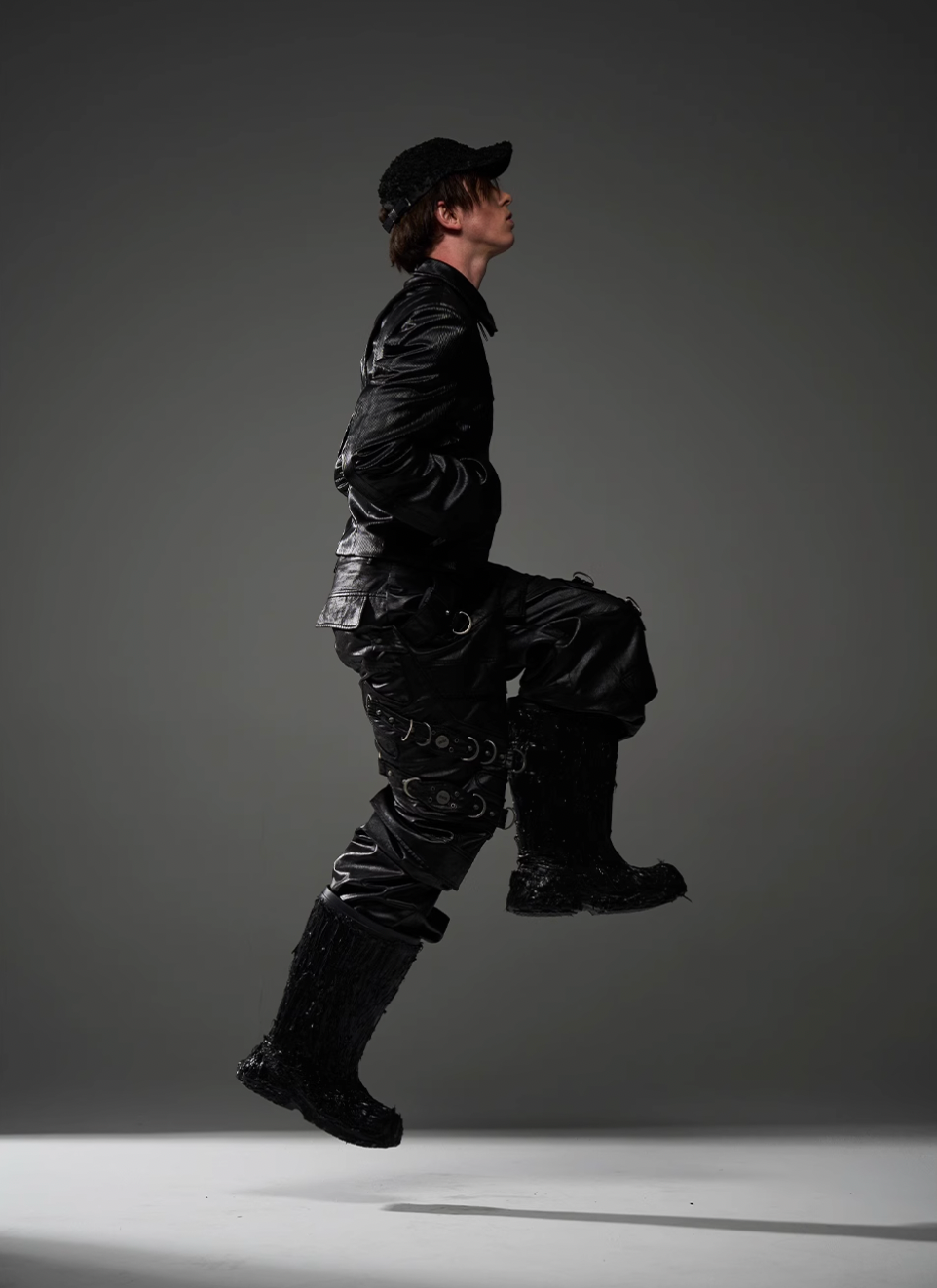 BLIND NO PLAN Short Silhouette Slim Fit Leather Jacket