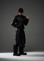 BLIND NO PLAN Short Silhouette Slim Fit Leather Jacket