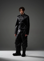 BLIND NO PLAN Short Silhouette Slim Fit Leather Jacket