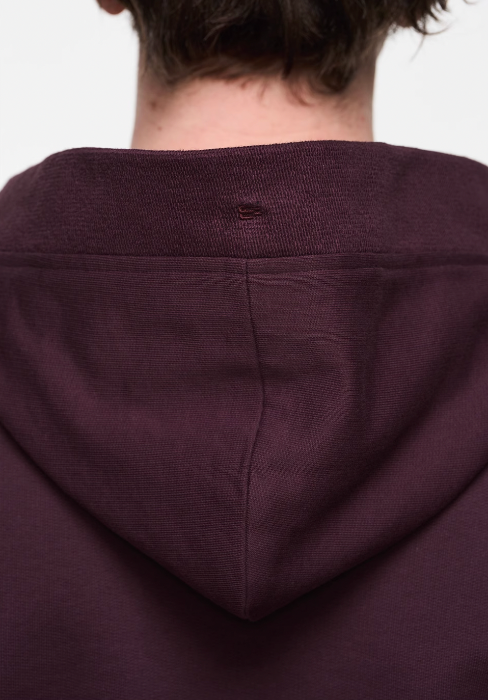 BLIND NO PLAN Basic Patchwork Logo Embroidery Short Hoodie