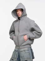 BLIND NO PLAN Embroidered Plunging Sleeve Air Hoodie