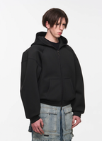 BLIND NO PLAN Embroidered Plunging Sleeve Air Hoodie