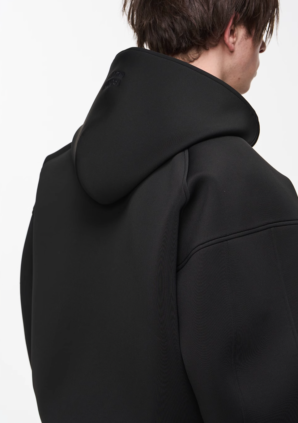 BLIND NO PLAN Embroidered Plunging Sleeve Air Hoodie