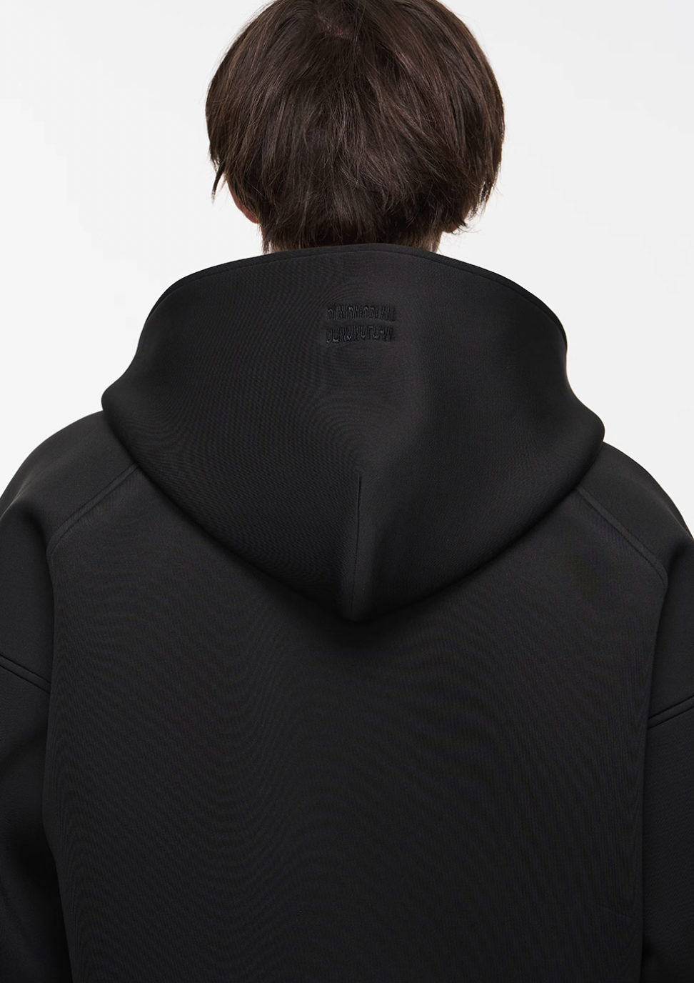 BLIND NO PLAN Embroidered Plunging Sleeve Air Hoodie