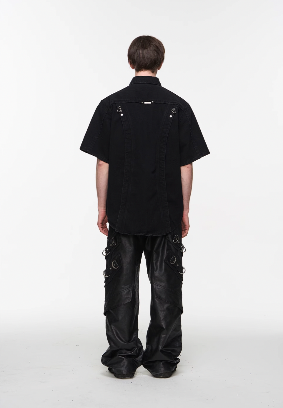 BLIND NO PLAN Metal Surround Fly Sleeve Short Sleeve Pocket Shirt