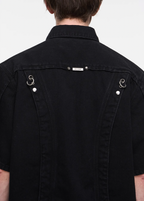 BLIND NO PLAN Metal Surround Fly Sleeve Short Sleeve Pocket Shirt