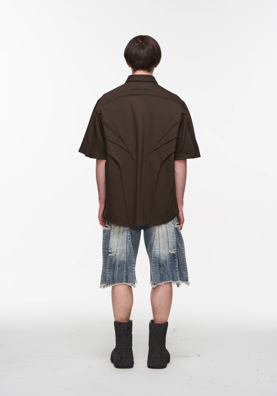 BLIND NO PLAN 3D Stripes Flyleaf Short Sleeve Shirt