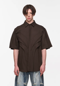 BLIND NO PLAN 3D Stripes Flyleaf Short Sleeve Shirt