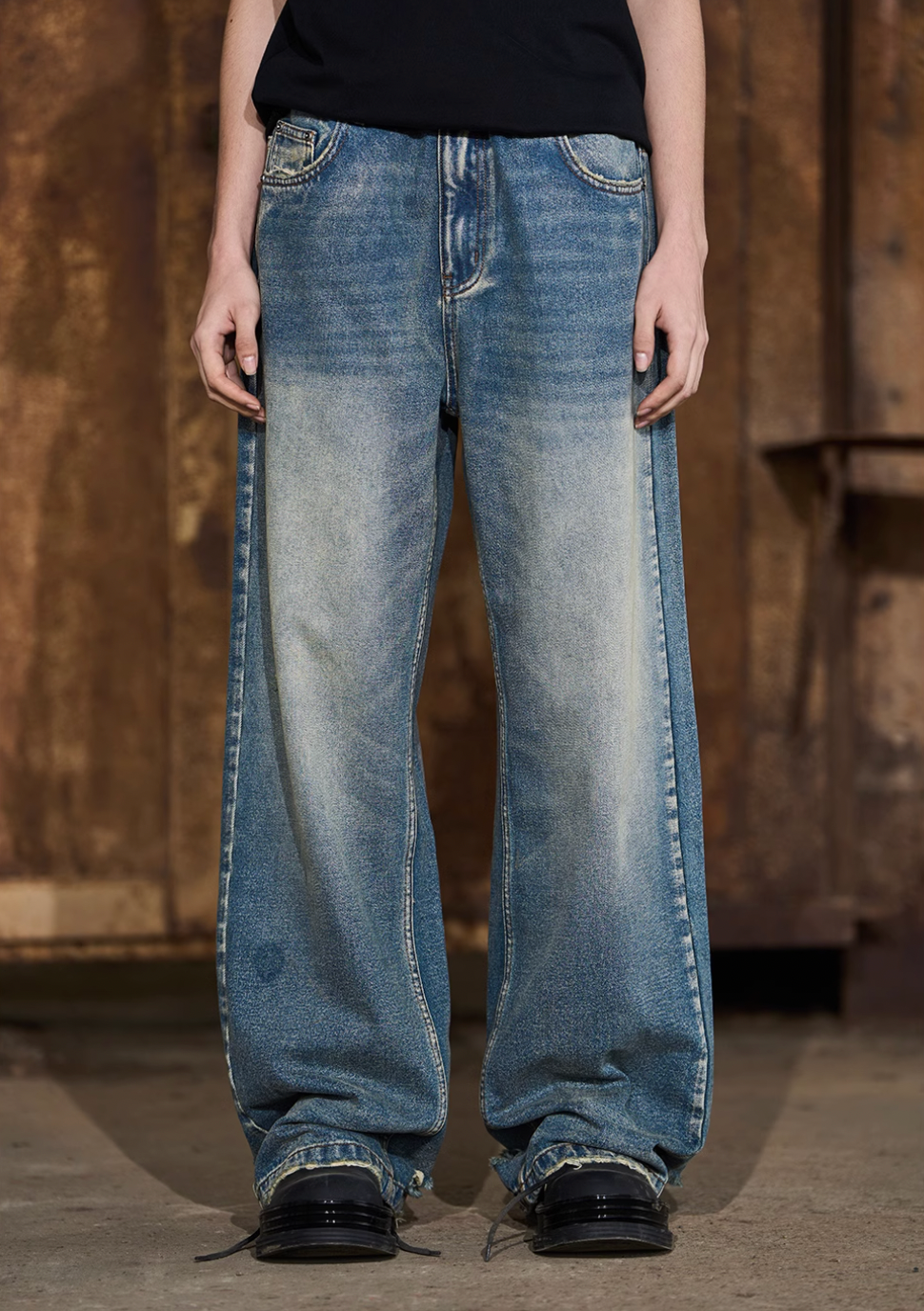 BLIND NO PLAN EXIT MODE Nostalgia Washed Destroyed Jeans