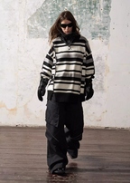 BLIND NO PLAN Multi Zipper Patchwork Work Cargo Pants