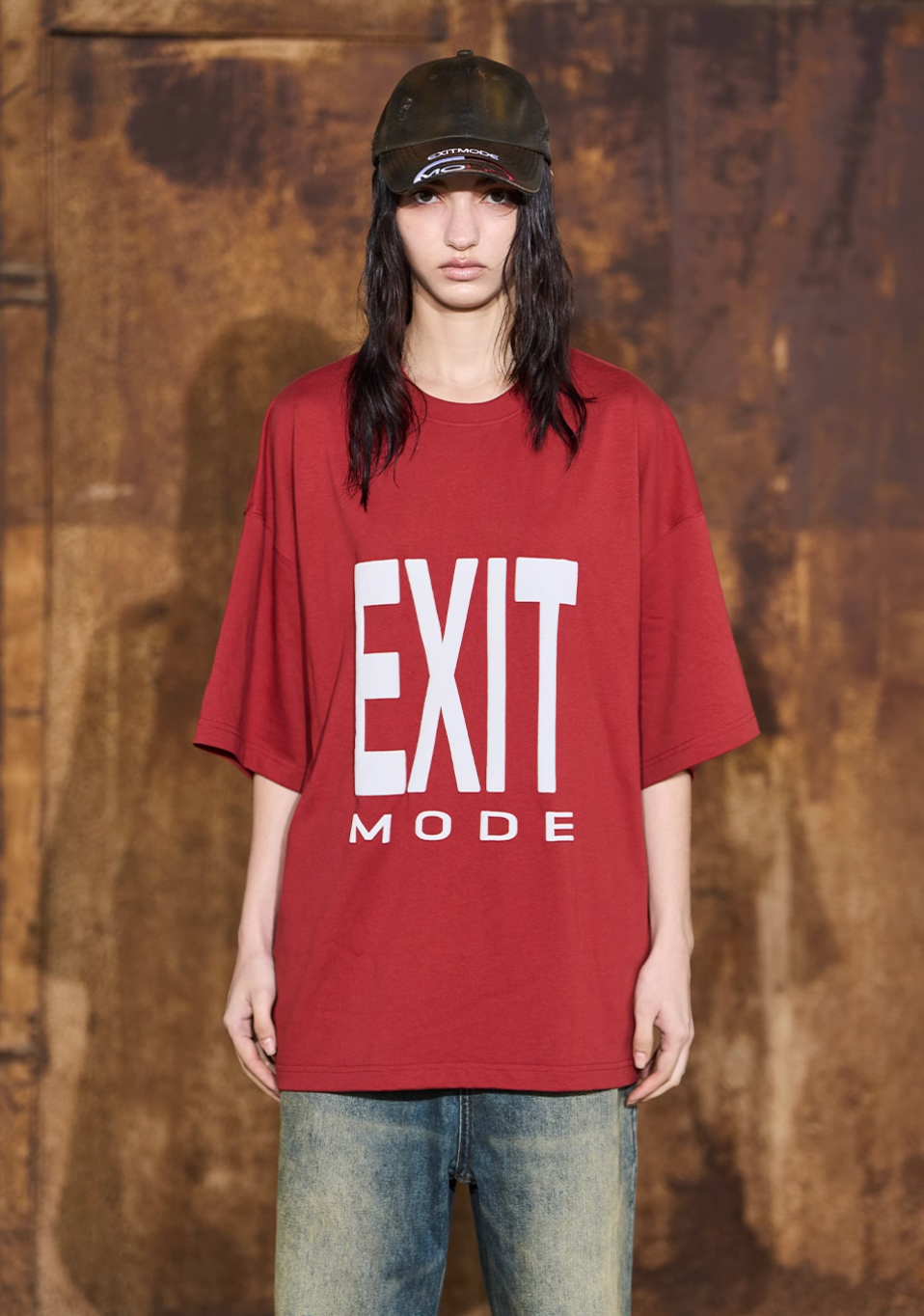 BLIND NO PLAN EXIT MODE Basic Large Logo Printing Tee