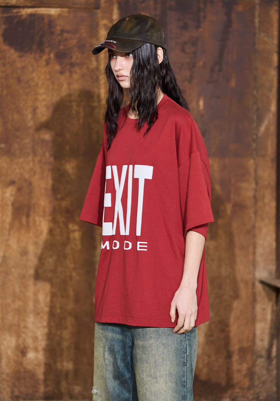 BLIND NO PLAN EXIT MODE Basic Large Logo Printing Tee