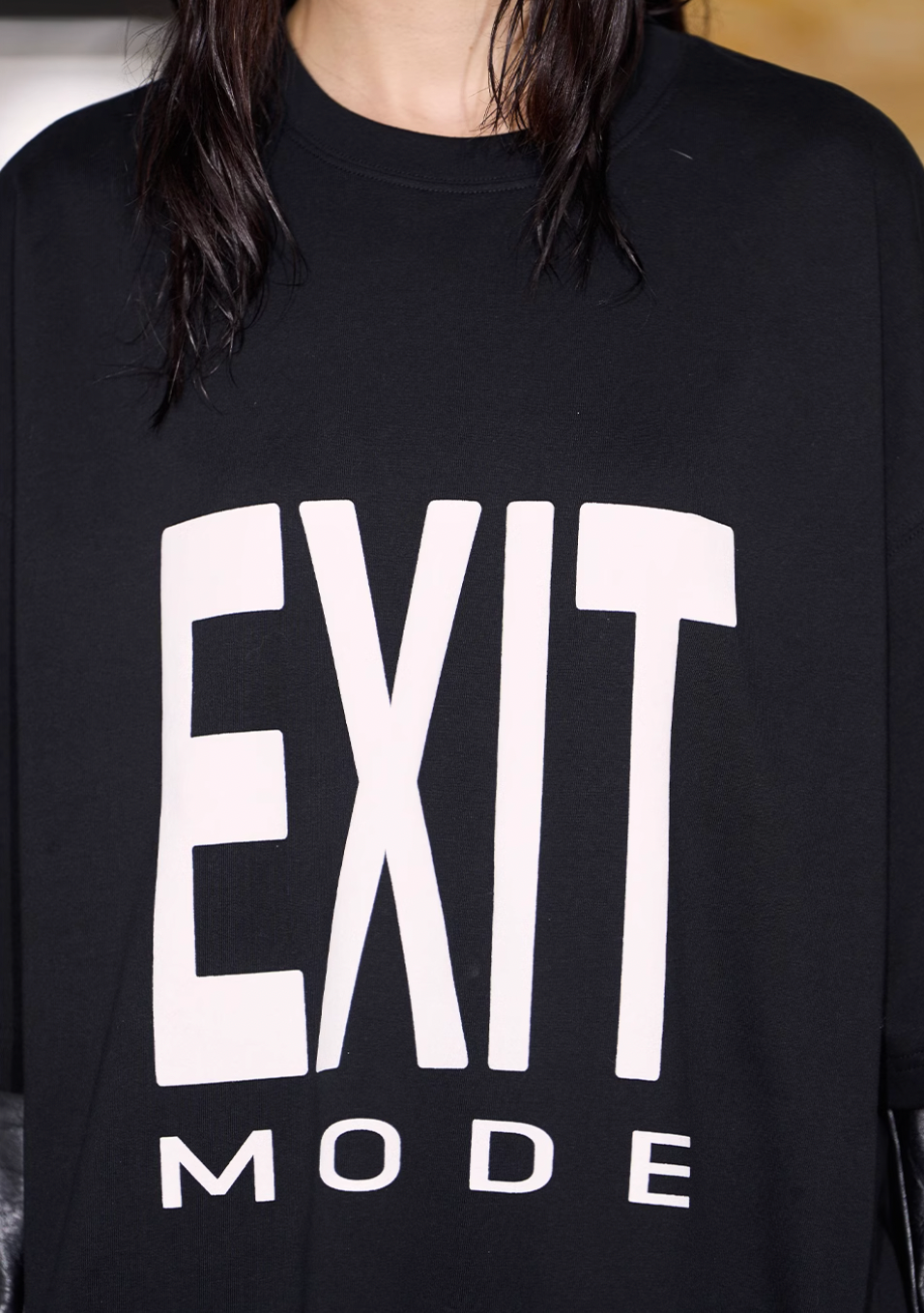 BLIND NO PLAN EXIT MODE Basic Large Logo Printing Tee