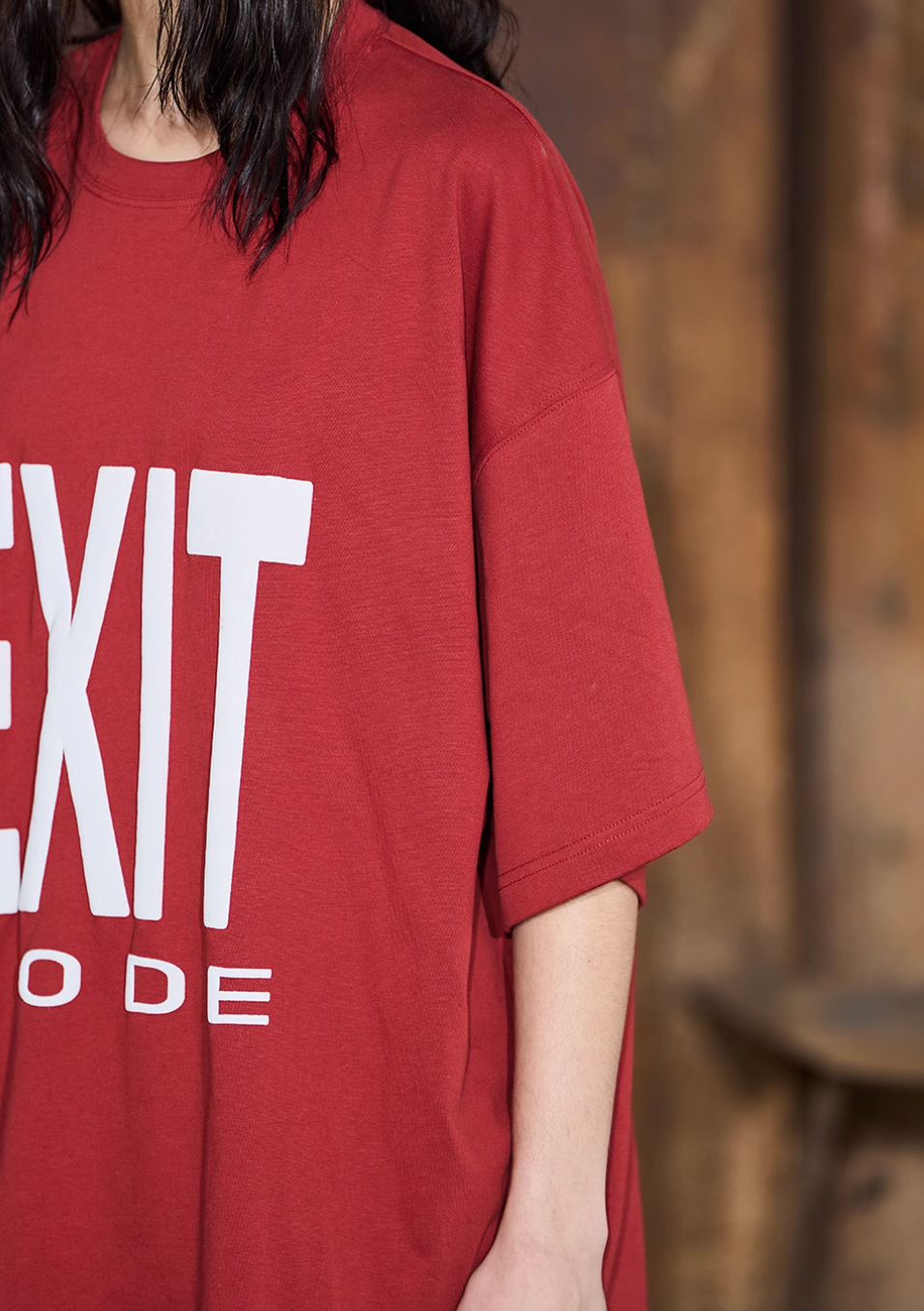 BLIND NO PLAN EXIT MODE Basic Large Logo Printing Tee