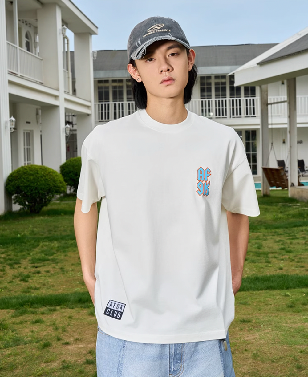 AFGK Metal Music Embroidered Label Printed Tee