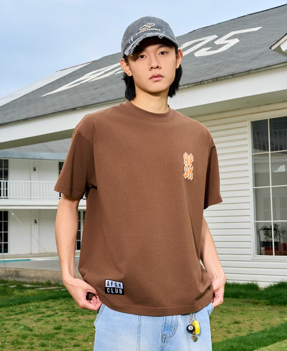 AFGK Metal Music Embroidered Label Printed Tee