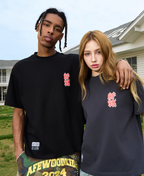 AFGK Metal Music Embroidered Label Printed Tee