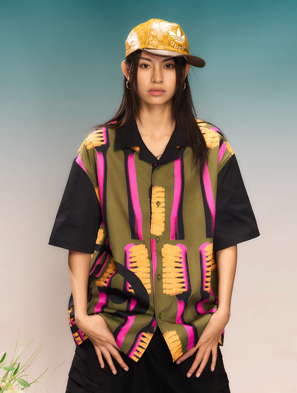 YADcrew Full Print Toothbrush Short Sleeve Shirt