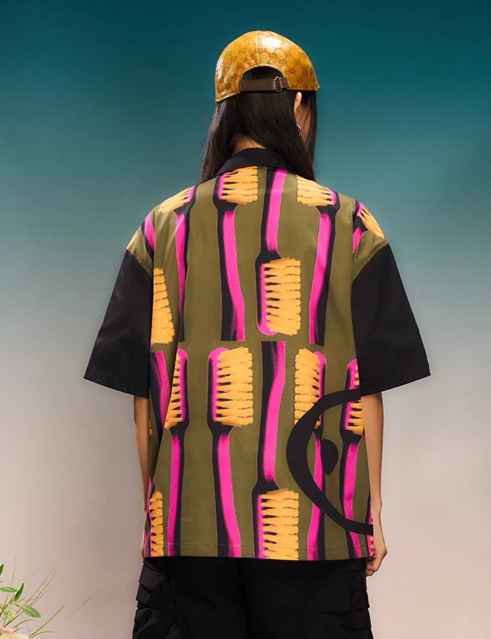 YADcrew Full Print Toothbrush Short Sleeve Shirt