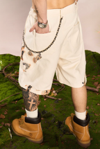 YADcrew Flame Lace Loose Shorts