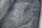 YADcrew Evening Lace Print Denim Shorts