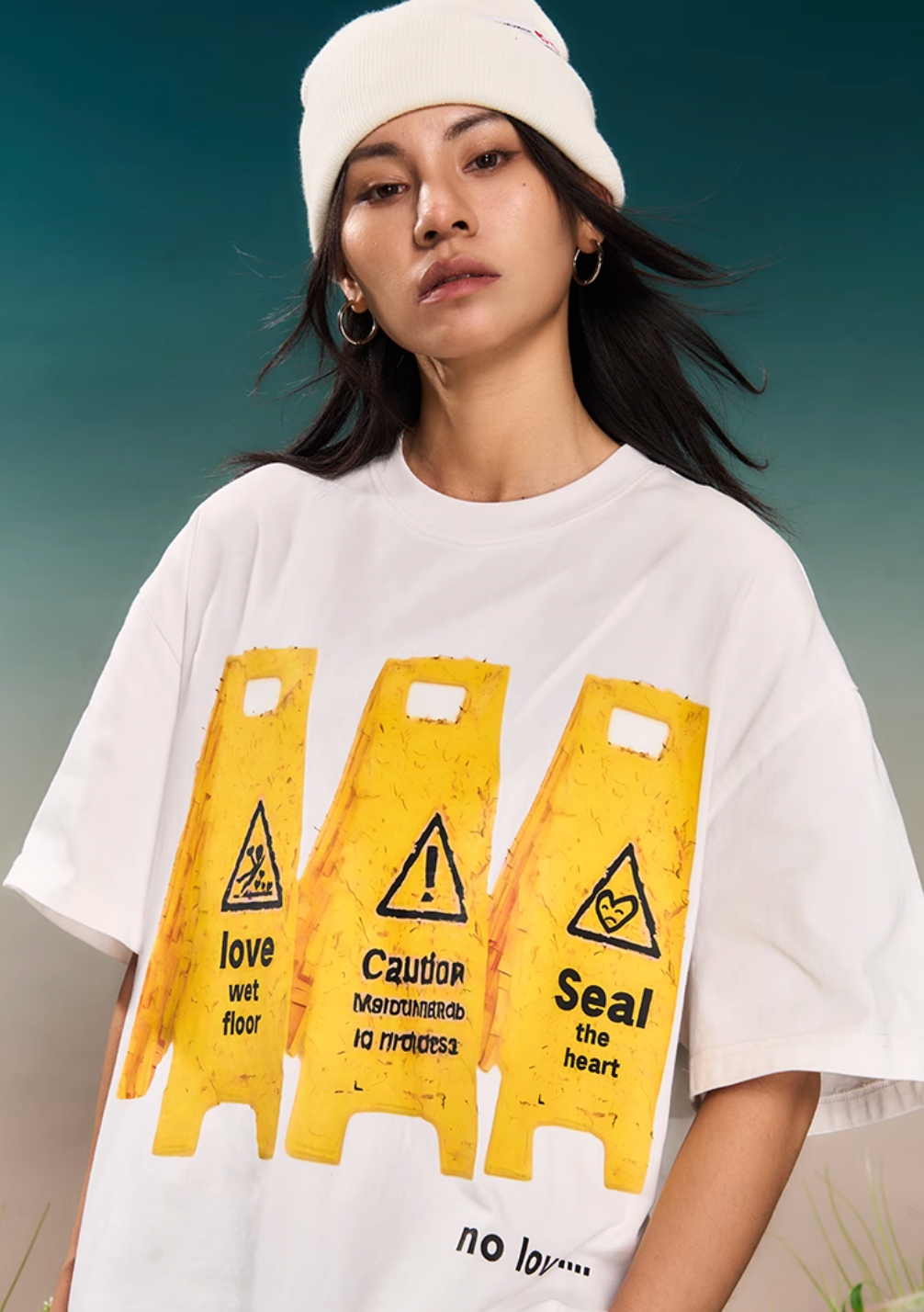 YADcrew “Love Caution Seal” Print Tee
