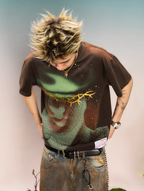 YADcrew “Northern Lights” Digital Printed Washed Spray Tee
