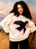 YADcrew Peace Dove 3D Foam Dot Printing Sweatshirt