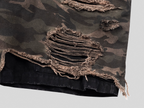 UNDERWATER Double Layer Damage Camo Cargo Denim Shorts | Baggy Jorts
